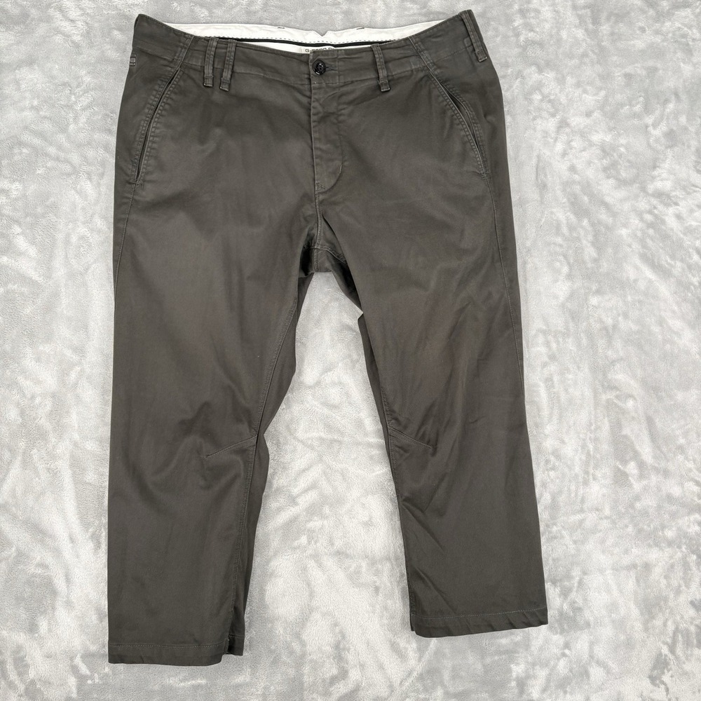 G Star Raw Chino Pants Mens 36x32 (Measures 38x23) HEMMED Slim Tapered Pockets